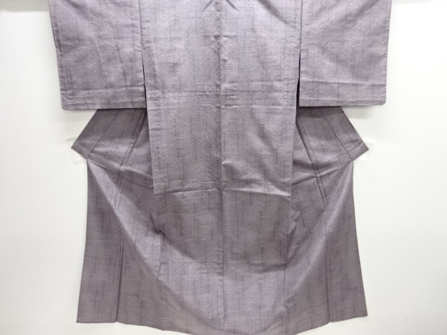 樹木模様織出し手織り紬単衣着物